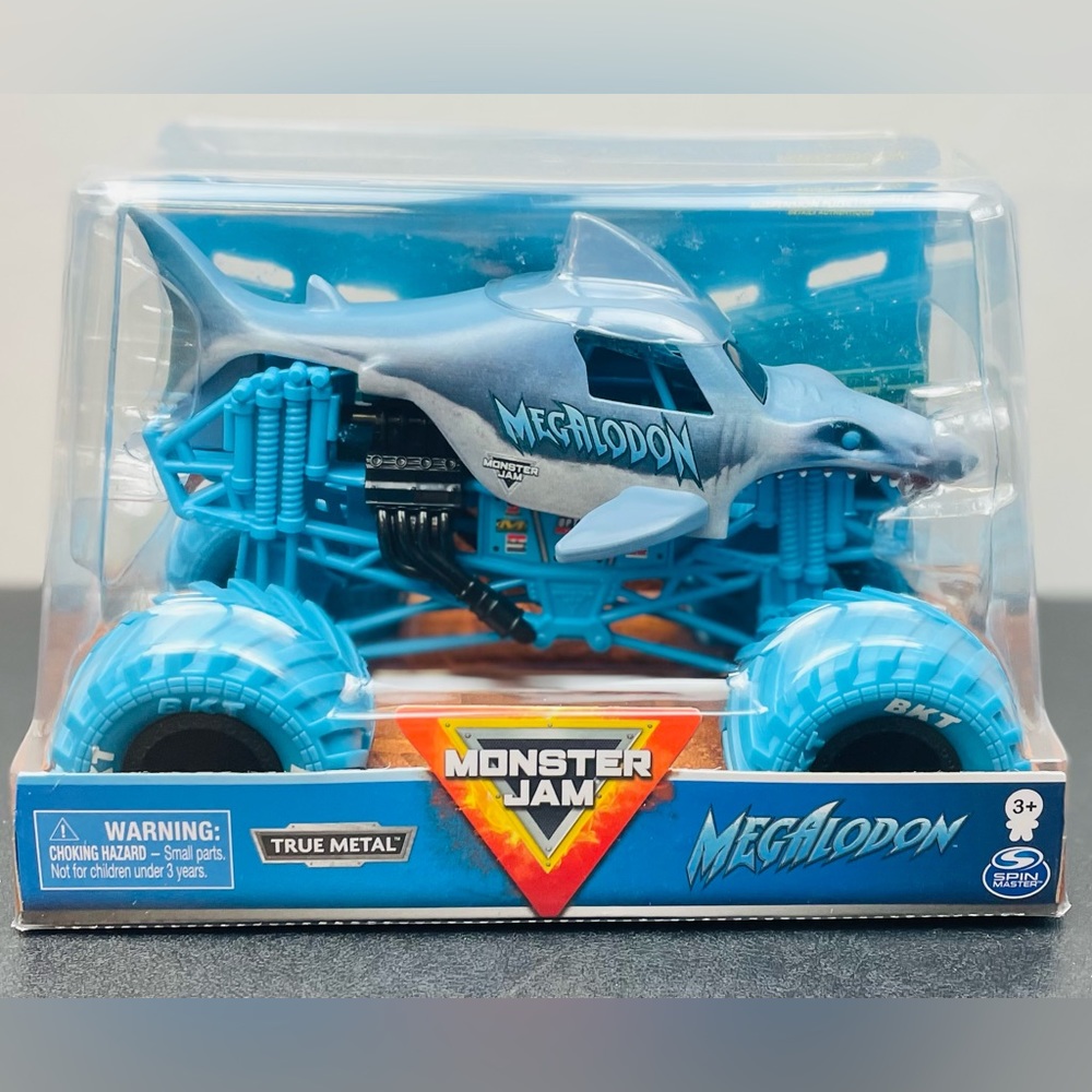 Die Cast Truck Monster Jam Megalodon, Nitro Neon Series 1:24 Scale (#8830) - Picture 11 of 13